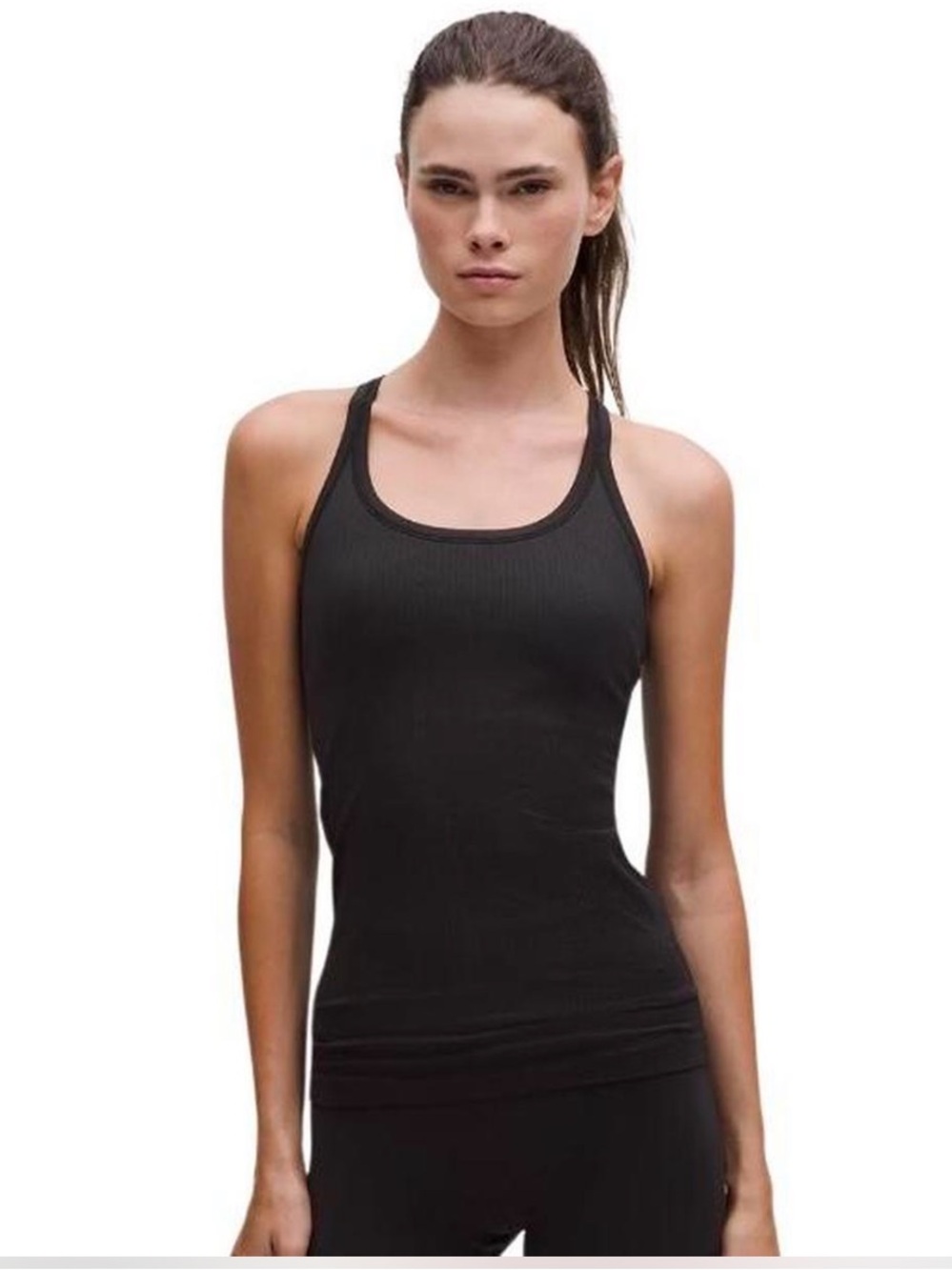 Lululemon Ebb to Street Tank Top Womens 6 Black Light Support B/C Cup Ribbed 🖤✨